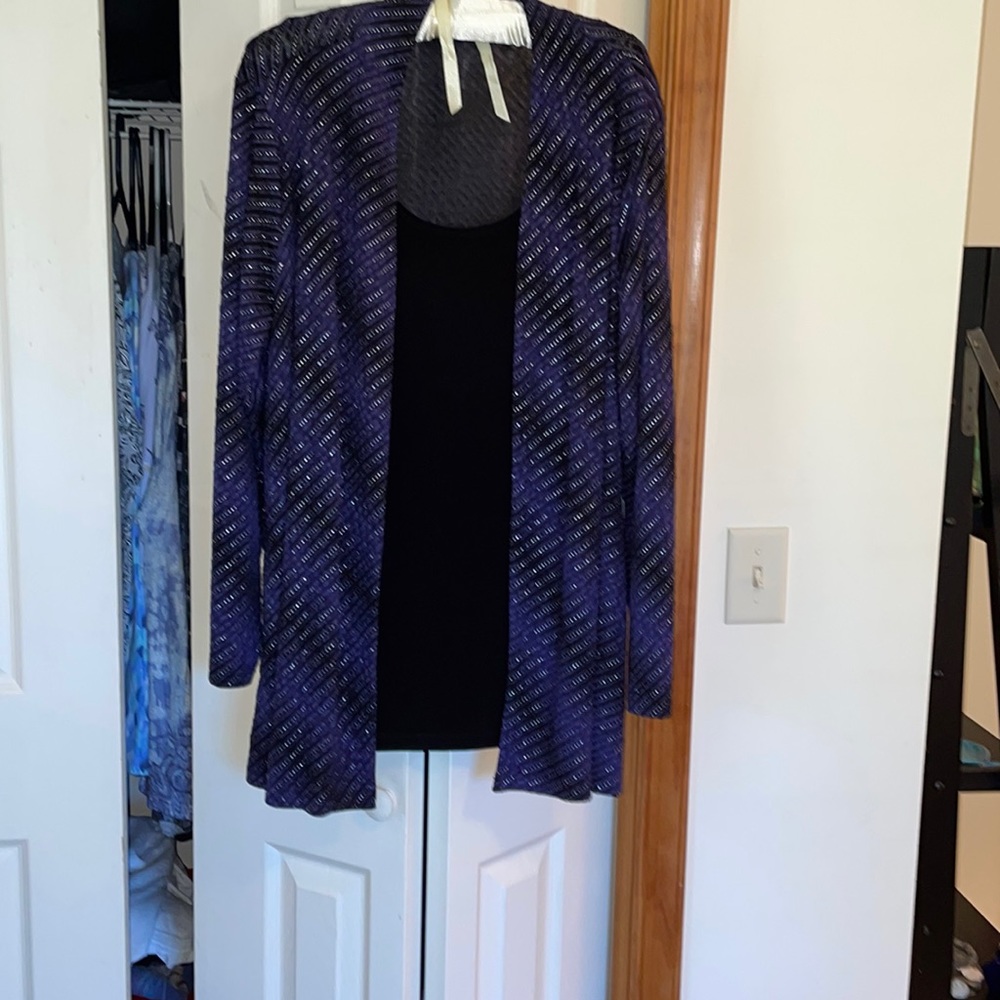 Navy blue with shell with some silver design